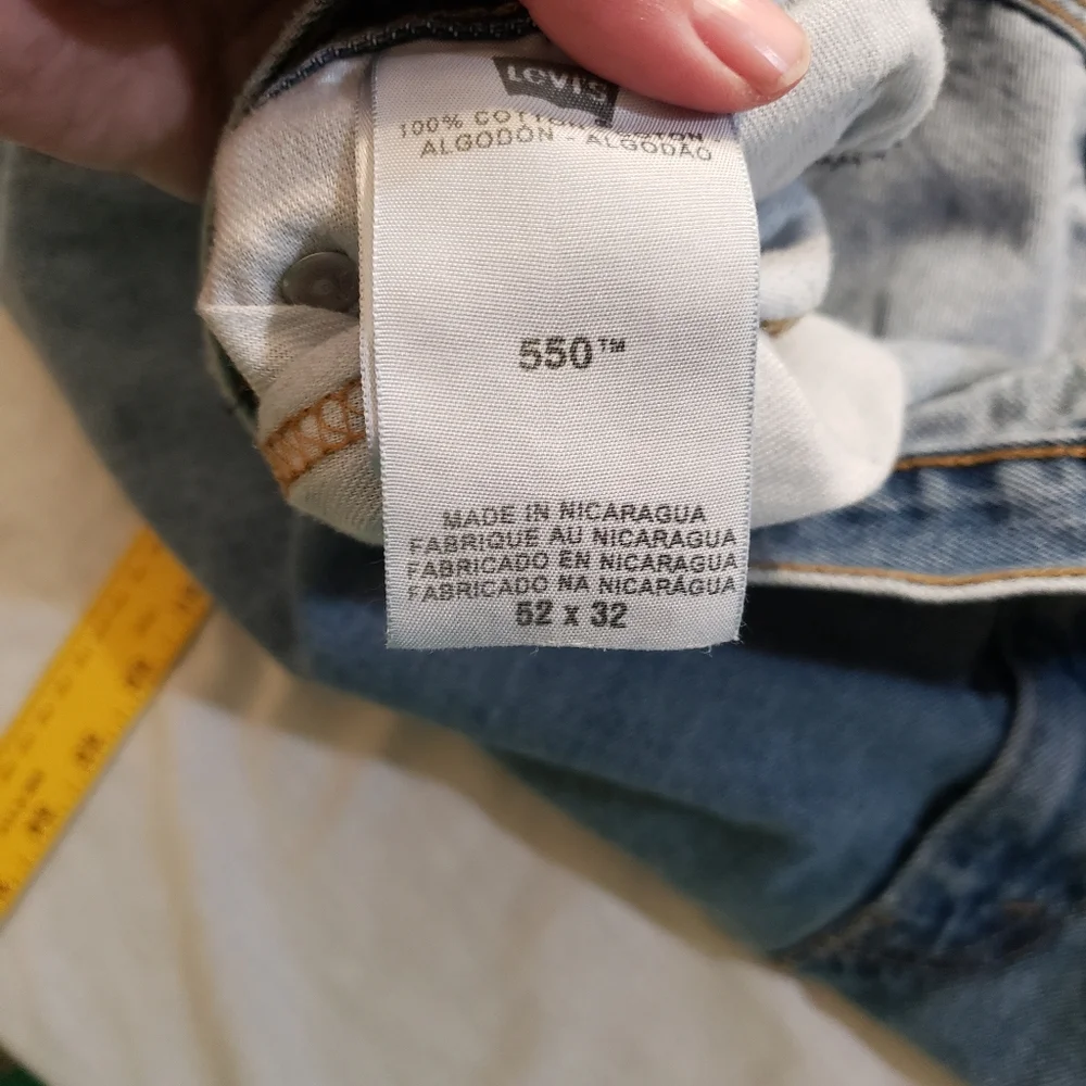 Levi's Blue Denim Jeans with Brown Leather Patch